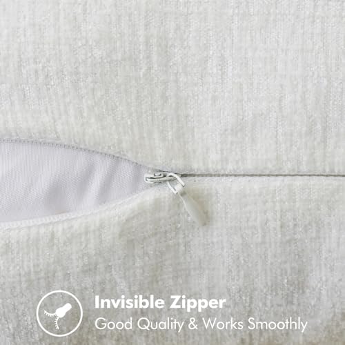 MIULEE Decorative Lumbar Throw Pillow Covers 12x20 Inch Pure White 2 Pack - Image 3