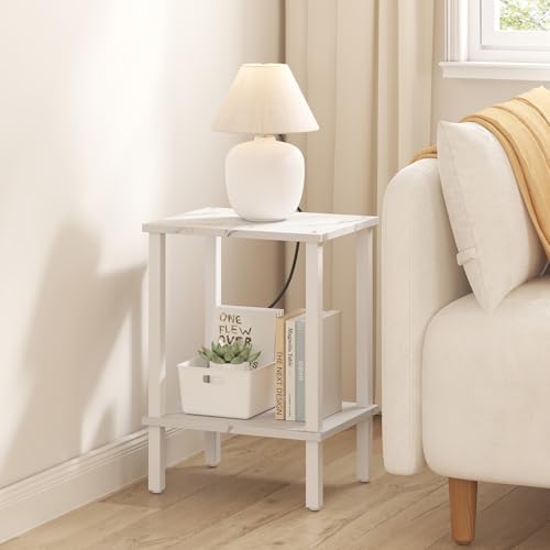 TUTOTAK End Table, Side Table, Nightstand, 2-Tier Storage Shelf - Image 4