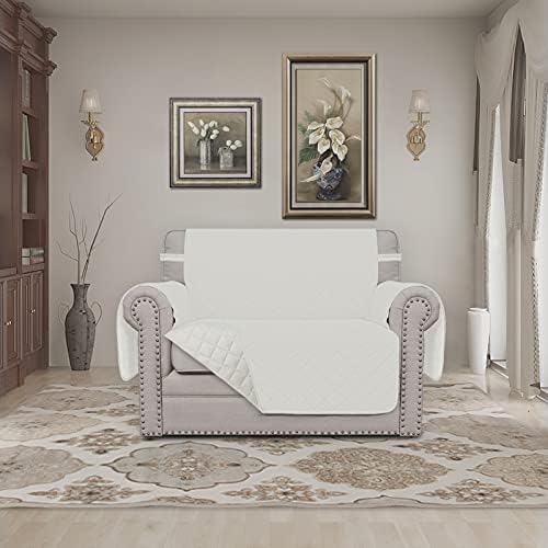 Easy-Going Oversized Chair Sofa Slipcover Reversible Sofa Cover Water Resistant Couch Cover Furniture Protector Cover with Elastic Straps for Pets Dog (Oversized Chair, Ivory/Ivory) - Image 2