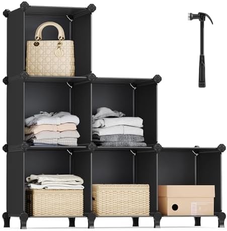 SONGMICS 6 Cube Storage Organizer, DIY Closet Shelf by Unknown