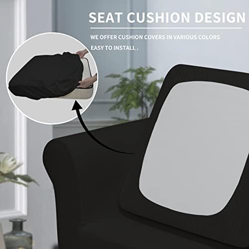 Easy-Going 2 Pieces Stretch Sofa Slipcover for Armchair Washable - Image 3