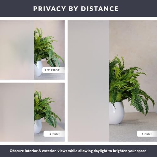 White Frost Light Effects Window Privacy Film by Artscape - Decorative Frosted Glass Design, Static Cling, Indoor and Outdoor Privacy, Light Control, Leaves No Residue - 35.43 x 72 Inch - Image 4