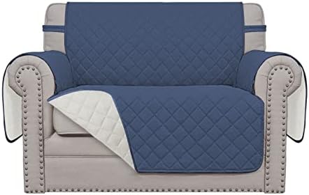 Easy-Going Reversible Couch Cover, Oversized Chair, Dark Blue/Ivory by Easy-Going