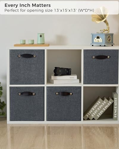 Cube Storage Bins | 13"x15"x13", Graphite Gray, 4 Pack - Image 4