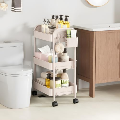 Heavy-Duty Rolling Cart 3 Tier Metal Utility Storage Cart - Image 4
