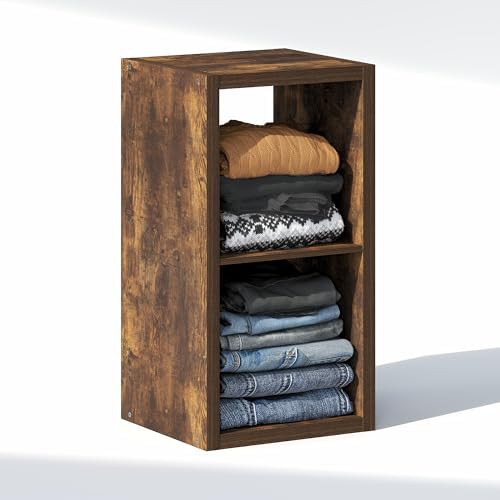 Furinno Cubic Extra Thick 2-Cube Closet Organizers and Storage, Amber Pine - Image 5