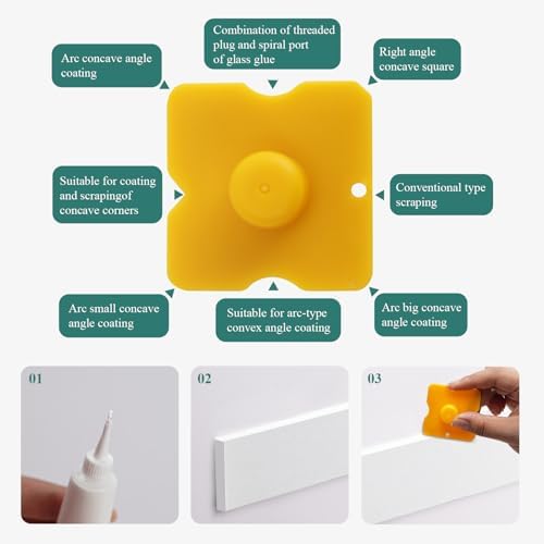 Scriber Marking Line Ruler，EVA Molding Trim Tool Kit, Adjustable Sliding T-Square Rulerwith Angle Adjustment Scale, Includes 1 Repair Paste，5 knivesand a Scrape Plate. - Image 5