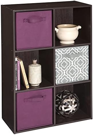 ClosetMaid Cubeicals 6 Cube Storage Shelf Organizer Bookshelf, Stackable, Vertical or Horizontal, Easy Assembly, Wood, Chocolate Finish - Image 4