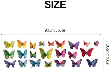 ANNA QUEEN Colorful Butterfly Wall Decals Peel and Stick Rainbow Butterfly Wall Stickers Removable Vinyl Butterfly Wall Decor for Girls Bedroom Nursery Living Room Window Wall Art - Image 2