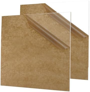 8x8 Thick Clear Cast Acrylic Sheets Plexiglass Sheets 1/8 Inch by YMYKLB