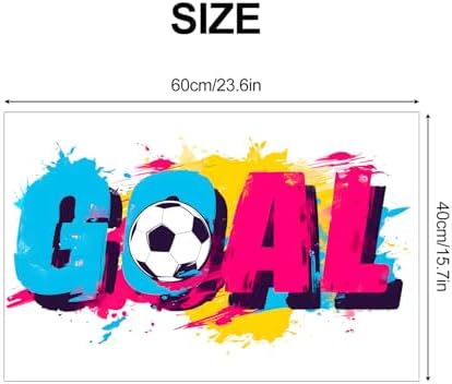 ANNA QUEEN Goal Soccer Wall Decals Peel and Stick, Football Letter Wall Stickers, Sports Wall Decor Removable Vinyl Wall Art for Boys Bedroom Game Room Decor - Image 2