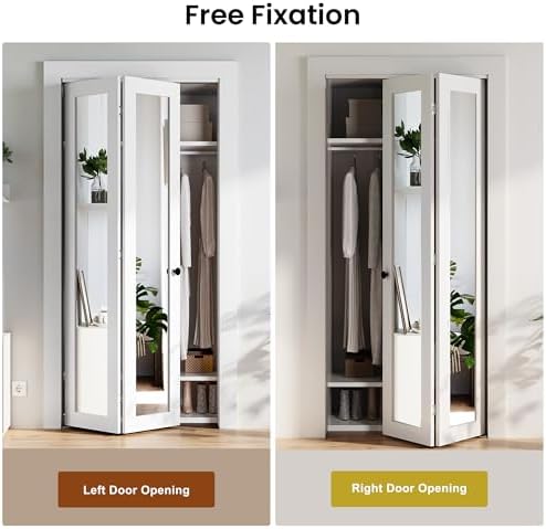 Bifold Doors 24 x 80, Bifold Mirror Closet Doors with Hardware Kit - Image 7