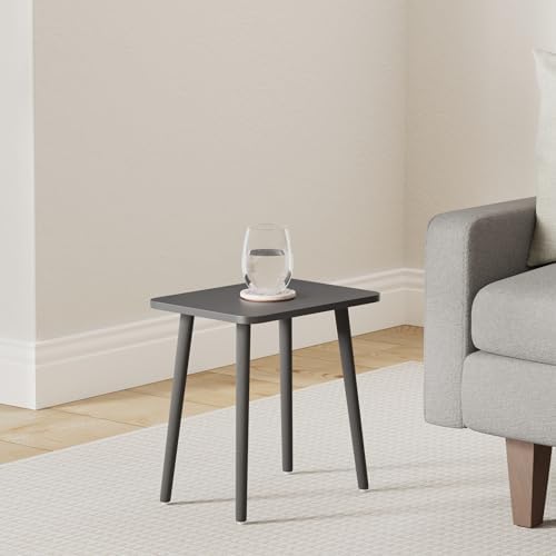 FORAOFUR Black End Tables Set of 2, Modern Boho End Table for Living Room Bedroom, Small Side Table for Small Spaces with Stable Structure, Easy Assembly | 2 Pack Minimalist black finish, wood legs, fits sofa/bedroom/living, compact, lightweight, easy ... - Image 2