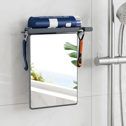 TAILI Shower Mirror Fogless for Shaving,Fogless Mirror Suction Wall Mounted by TAILI