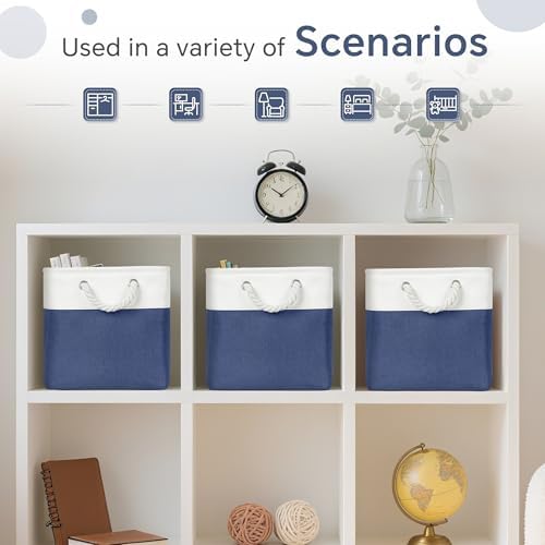 FinishingBo 11 inch Cube Storage Bin with Handles 6 Pack - Image 6