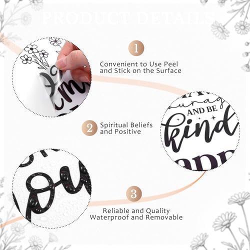 Fumete 9 Pcs Inspirational Vinyl Wall Decals, Peel and Stick, Vibrant - Image 2