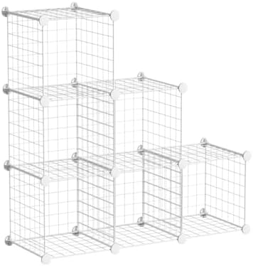 C&AHOME Wire Cube Storage, 6 - Cube Organizer Metal C Grids, Units, White - Image 5