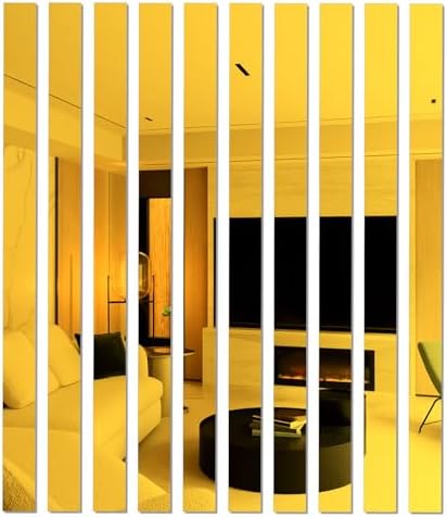 10Pcs DIY Striped Mirror Stickers 39.37 Inch Self Adhesive by Nicerity