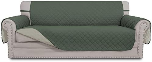 Easy-Going Reversible Couch Cover, 3 Cushion Sofa, Greyish Green/Beige by Easy-Going