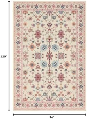 Rugxara Pink 8x10 Area Rugs for Bedroom & Living Room - Image 2
