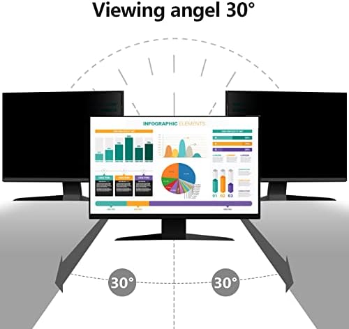 RedANGEL 20-22 Inch Hanging Computer Privacy Screen | Anti-Spy | Blue Light - Image 3
