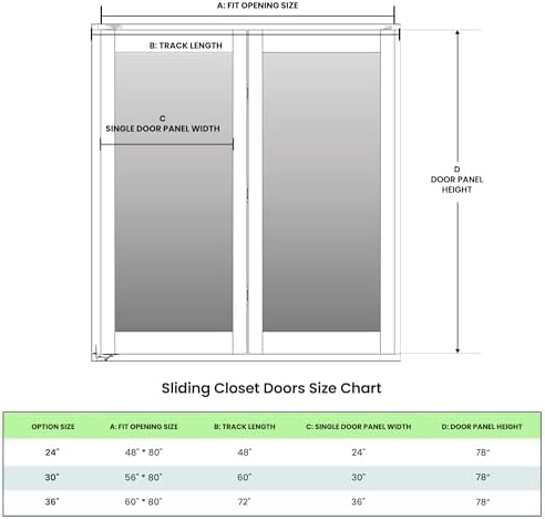 SMARTSTANDARD 30" x 80" Bifold Doors, Mirror Closet Folding Doors, MDF - Image 6