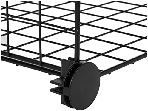 Amazon Basics 6 Cube Wire Grid Storage Organizer, Stackable Cubes, Cubby Bookcase, Display Shelf, 14" D x 14" W x 14" H, Black - Image 4
