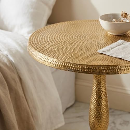 CLEENTABLE Gold Metal End Table, Modern Side Table, 15 x 22 - Image 3