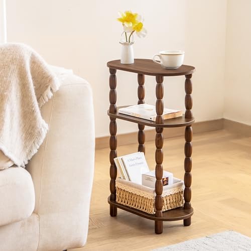 MaxSmeo Small Side Table, 3-Tier Narrow End Table, Wood Accent Table - Image 6