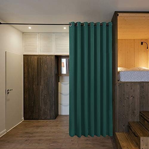 NICETOWN Thermal Insulated Room Dividers Curtains Screens Partitions, Full-Length Grommet Top Room Screen Divider Curtain Panel for Space Solution (Hunter Green, 1 Pack, 12.5ft Wide x 8ft Long) - Image 5