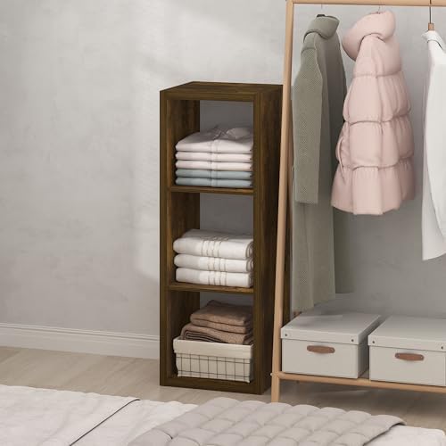 Furinno Cubic Extra Thick 3-Cube Closet Organizers and Storage, Amber Pine by Furinno-FitsYourSpaceFitsYourBudget