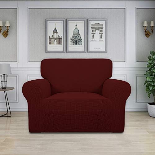 Easy-Going Stretch Oversized Chair Slipcover with Arm Washable Wine - Image 2