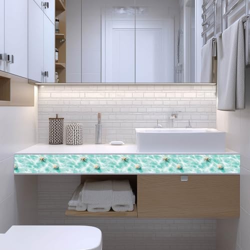 IVN Wallpaper Border Peel and Stick Wall Seashell Starfish 4x196 Inch - Image 4