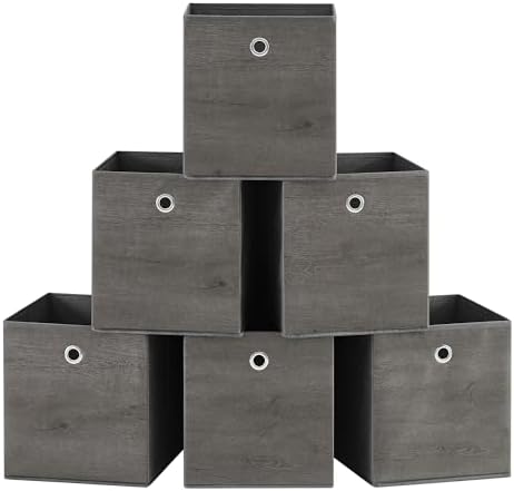 SONGMICS Storage Cubes, Set of 6, 11-Inch Foldable Closet Organizers by Unknown