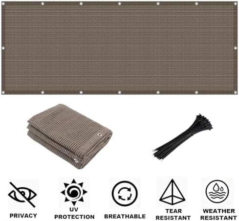 3'x12' Balcony Privacy Screen Apartment Patio Privacy Fence Screen - Image 3