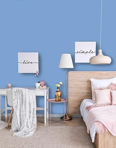15.7" x 118" Light Blue Peel and Stick Wallpaper Blue Contact Paper Waterproof Self Adhesive Wallpaper Removable Easy to Clean Vinyl Decorative for Desk Wallcovering Countertop Cabinet - Image 4