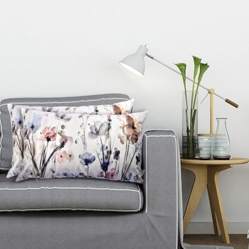 Flower Lumber Throw Pillow Covers 12x20 Set of 2, Flowers Pillow Cushion Cases, Modern Decorative Square Pillowcases for Sofa Couch Bedroom Living Room Car Seat - Image 5