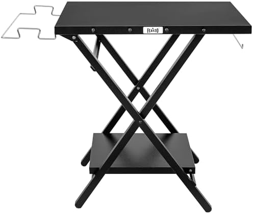 Feasto Outdoor Grill Table, Folding Prep Table, 30" x 24", Black by Idealforcook