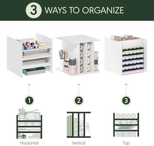 Furinno Cubicle 3-Shelf Cube Insert, Cube Organizer, Dark Oak - Image 4