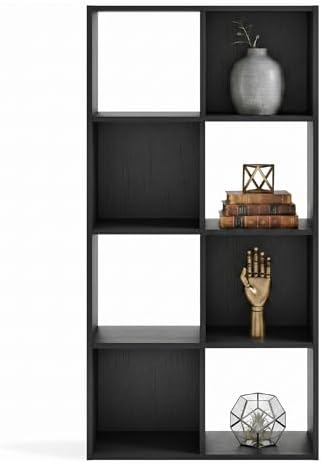 Signature Design by Ashley 8 Cube Storage Organizer, Black Bookcase by Unknown