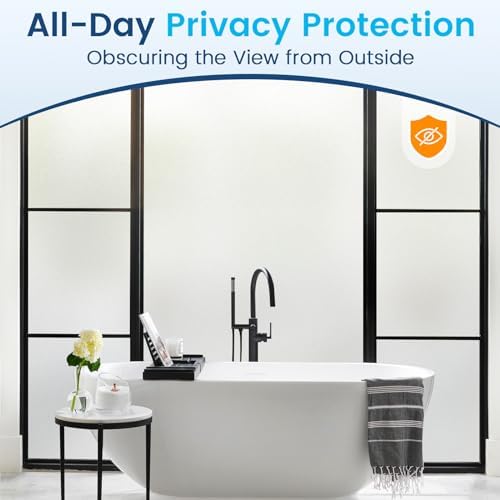 DOWELL Frosted Glass Window Privacy Film, Privacy Window Covering White - Image 2