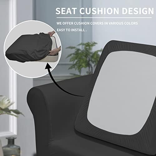 Easy-Going 2 Pieces Stretch Sofa Slipcover for Armchair Washable - Image 3