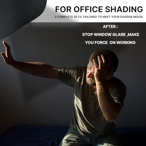 Comastbo Office Desk Window Glare Shade, Privacy for Office, Monitor Glare Protector,Desk Shade to Block Front Side sun light. - Image 4
