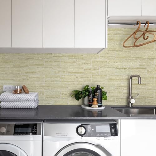Vamos Tile 100 Pieces Peel and Stick Backsplash Tile, 3" x 6" Subway Tile - Image 6