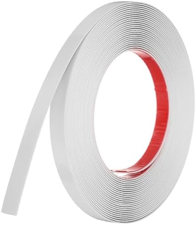 uxcell Beige Peel and Stick Molding Trim, 0.6 Inch x 39.4 ft Self-Adhesive Mirror Tape, Flexible PVC Border Strip for Wall Decoration Tile Edge Ceiling Floor Frame Furniture Decoration by uxcell