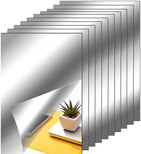 Zonon 10 Pieces Flexible Mirror Sheets Self Adhesive,6 X 9 Inches by Zonon