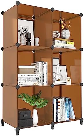 6-Cube Storage Organizer, Closet Organizer Storage Shelf Bookcase Bookshelf with Metal Hammer, Storage Cubes Organizer Cabinet for Kids, Closet, Bedroom, Bathroom, (11.8x11.8x11.8 inch) by DecorateYourHome