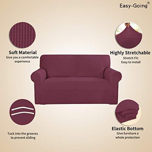 Easy-Going Stretch Couch Covers for Sofa Washable Large ASH Rose - Image 3