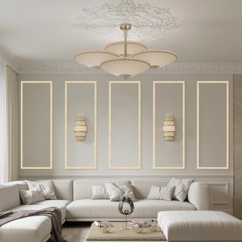 0.8" x 49.2FT Total White Gold Peel and Stick Crown Molding 3-Pack, Self-Adhesive PVC Trim for Walls, Mirrors & Furniture Decor - Image 6