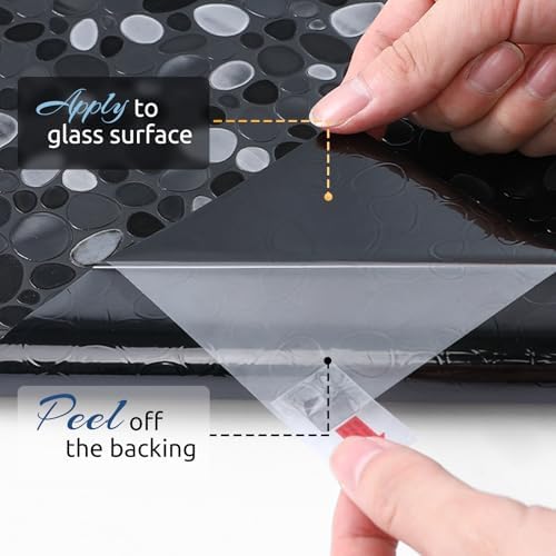 rabbitgoo Total Blackout Window Privacy Film, Black 17.5" x 78.7" - Image 6